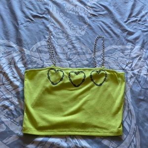 chain heart crop top